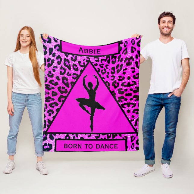 Flickor "Born till Dance" - Blocket för djurutskri Fleecefilt (På plats)