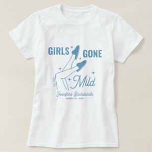 Flickor Borta Mild Blue Whimsical Bachelorette T Shirt