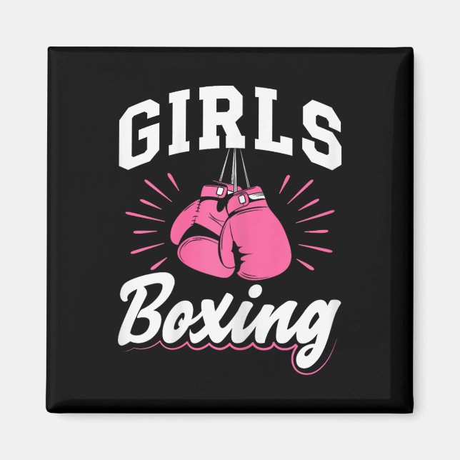 Flickor Boxning Sport Kickboxning Boxnings Handsko Magnet (Framsidan)