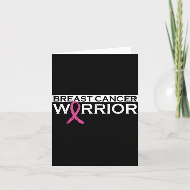 Flickor Breast Cancer Warrior1 Kort (Framsida)