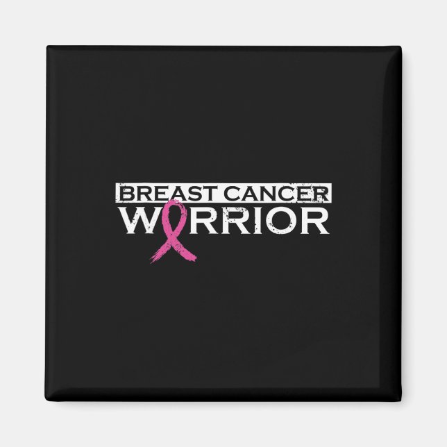 Flickor Breast Cancer Warrior1 Magnet (Framsidan)