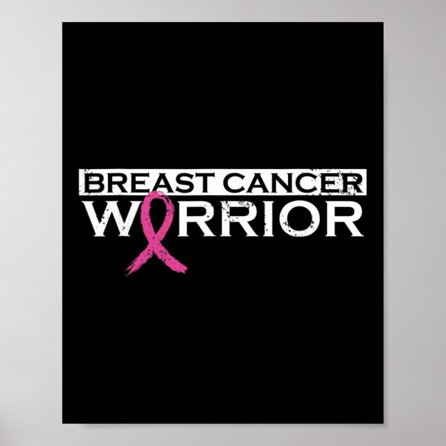 Flickor Breast Cancer Warrior1 Poster (Framsidan)