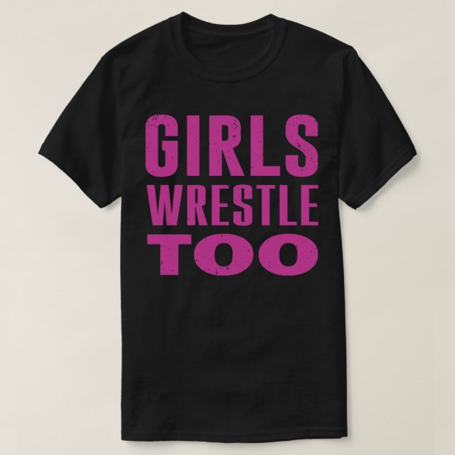 Flickor brottle också t shirt (Design framsida)