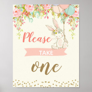 Flickor Bunny-favoritskylt 8 x 10 tum Poster