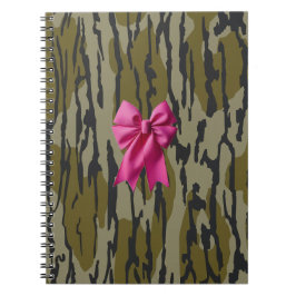 Flickor Camo Rosa Band Rosett Nedersta Land Camo Anteckningsbok