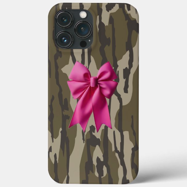 Flickor Camo Rosa Ribbon Bow Bottomland Camo (Baksida)