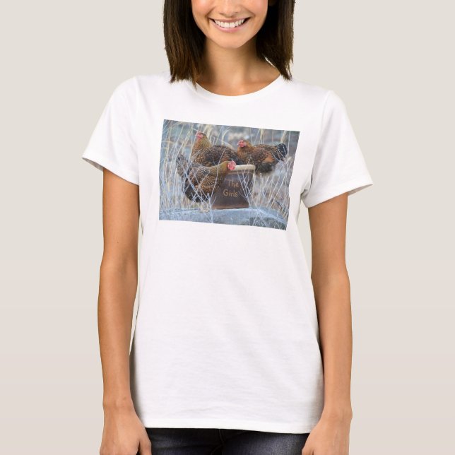 ’Flickor’ Chicken T-Shirt (Framsida)