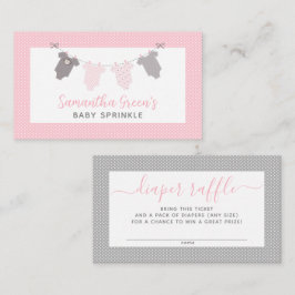 Flickor Clothesline diaper raffle biljett