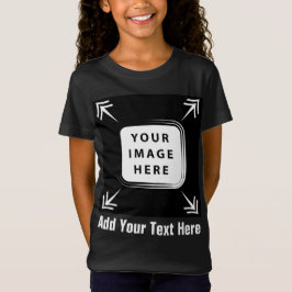 Flickor Clothing Add Image Photo Template Girl You T Shirt
