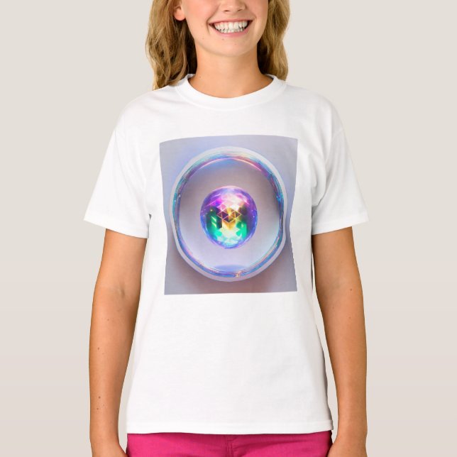 Flickor Clothing Template 3D Girls Kids T-Shirt (Framsida)