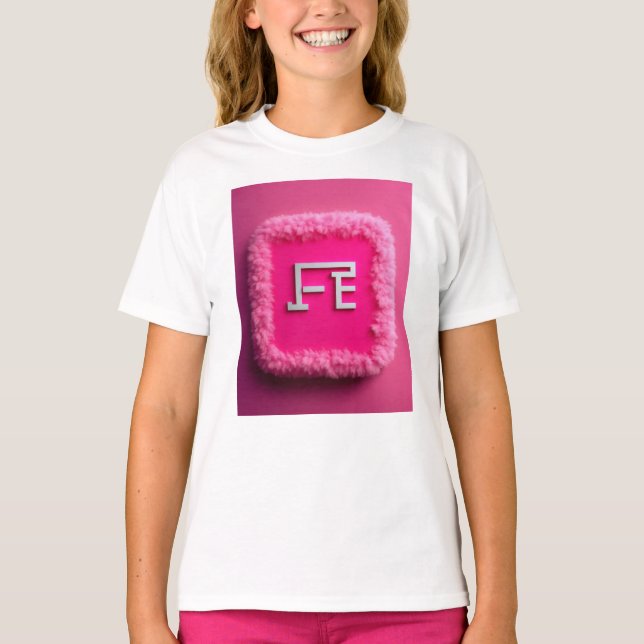 Flickor Clothing Template 3D Girls Kids T-Shirt (Framsida)