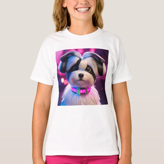 Flickor Clothing Template Pappy Girls Kids T-Shirt (Framsida)