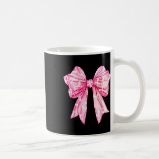 Flickor Coquette Bow Breast Cancer Awareness Månad Kaffemugg
