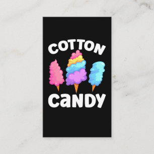 Flickor Cotton Candy Älskare Cute Dessert Visitkort