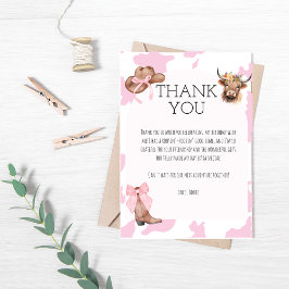 Flickor Cowgirl Födelsedag Tack Kort