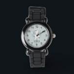 Flickor Cute Black and White Cat Tecknad & Namn Ki Armbandsur<br><div class="desc">Den här söta och moderna barnklockan har en svart och vit katt-tecknad, med utrymme för att anpassa designen med dina flickor namn. Med tydliga och lättlästa siffror är denna "första" klocka underbar för barn eller småbarn när man börjar lära sig tiden. Kattunge-temat i perfekten för din lilla, eller någon kattälskare!...</div>