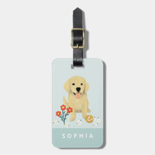 Flickor Cute Blommigt Hund Kids Travel Bagagebricka