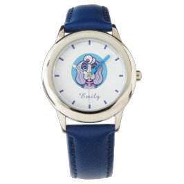 Flickor, Cute Blue Cat Kids Armbandsur