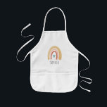 Flickor Cute Boho Watercolor Rainbow and Heart Barnförkläde<br><div class="desc">Den här söta boho-barnens apron-design har en vattenfärgad regnbåge och hjärtillustration och kan vara personlig med dina flickor namn. Perfekt för små trädgårdsmästare eller regnbåge.</div>