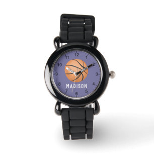Flickor Cute Lila Sports Basketball Kids Armbandsur