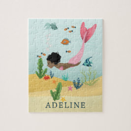 Flickor Cute Magic under Sea Afro Sjöjungfru Kids Pussel