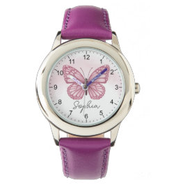 Flickor Cute och Whimsical Butterfly Kids Armbandsur