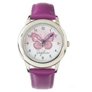 Flickor Cute och Whimsical Butterfly Kids Armbandsur