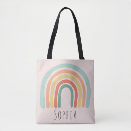 Flickor Cute och Whimsical Rosa Boho Rainbow Kids Tygkasse