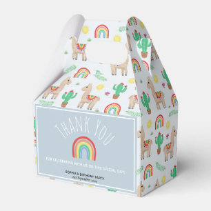 Flickor Cute Rainbow Llama Barns födelsedag Party Presentaskar