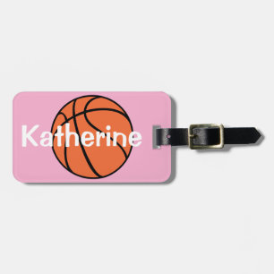 Flickor Cute Rosa Basketball Sports Kids Bagagebricka