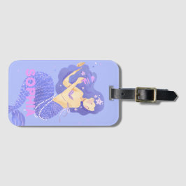 Flickor Cute Rosa Sjöjungfru Namn Personlig Kids Bagagebricka