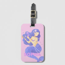 Flickor Cute Rosa Sjöjungfru Namn Personlig Kids