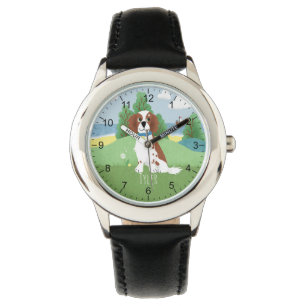 Flickor Cute Springer Spain Hund med Namn Kids Armbandsur