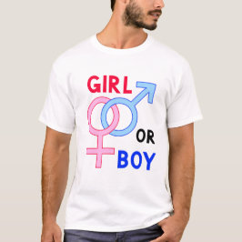Flickor eller pojke // Roligt Gender Visa Party T Shirt