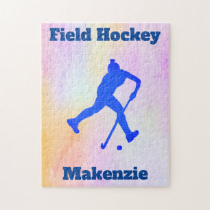 Flickor Fält Hockey Puzzle Pussel