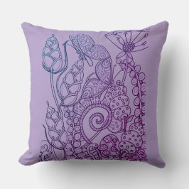 Flickor fantasyblomma butterfly gingham-kudde kudde