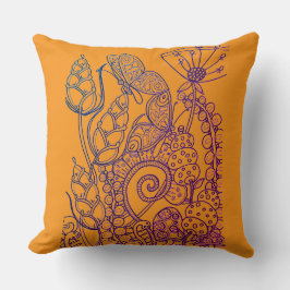 Flickor fantasyblomma butterfly gingham-kudde kudde