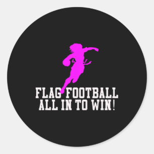 Flickor Flagga Football För barn Youth or Women Vu Runt Klistermärke