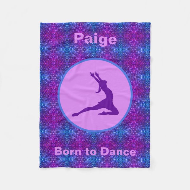 Flickor födda till Dance Blue/Lila Fleece Blanket (Framsidan)