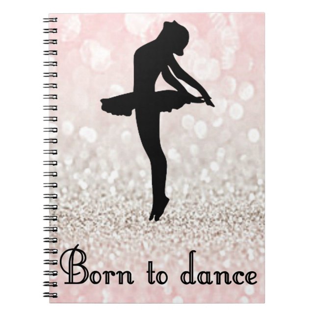 Flickor födda till Dance Gnistra Spiral fotopatbok Anteckningsbok (Framsidan)