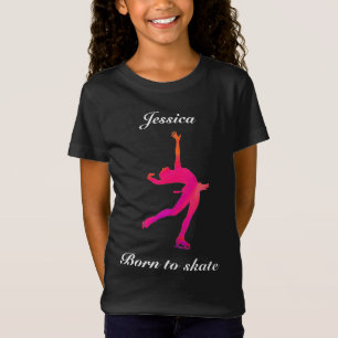 Flickor födda till Skate Figur Skating T-Shirt