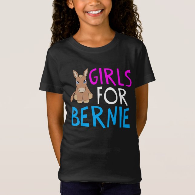 Flickor för Bernie Sanders Kids T Shirt (Framsida)
