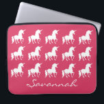 Flickor för Silhouette för Unicornmönsterpersonlig Laptop Fodral<br><div class="desc">Laptop sleeve för Neoprene för flickor för Silhouette för Unicornmönsterpersonlig rosa. Ett nätt mönster av vitunicornsilhouettes på ljus rosa bakgrund. Skräddarsy för att ändra bakgrundsfärg till en annan färg. Personifiera detta beställnings- bärbar datorfodral med namn i härligt skrivar stilsorten under unicornsna. Tonåring den themed elektroniska tillbehörför barn för den nätt...</div>