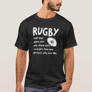 Flickor för tuffa grabbar för Rugby starka T Shirt