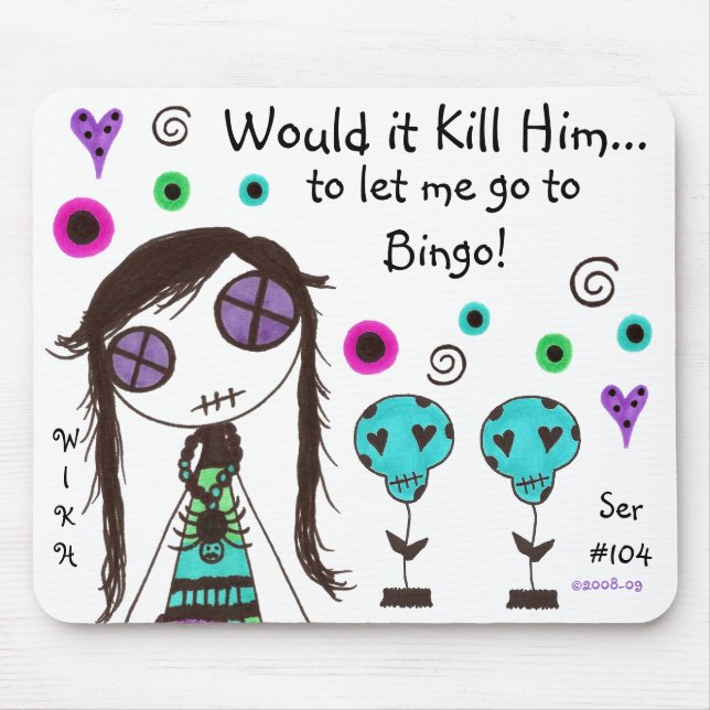 Flickor för WIKH Ser#104 önskar att ha roligt för! Musmatta (Framsidan)
