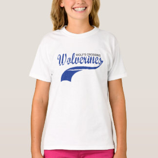 Flickor för WolverinesbaseballRaglan T-shirt
