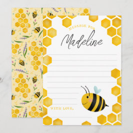 Flickor första bisdagen födelsedag Kapselkort Inbjudningar