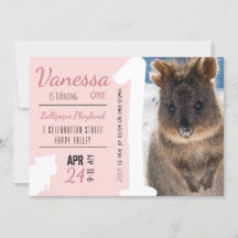 Flickor första födelsedag Blue Quokka Australia Ph