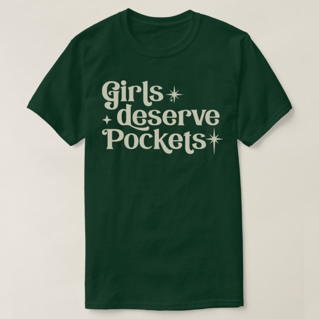 Flickor förtjänar fickor t shirt (Design framsida)
