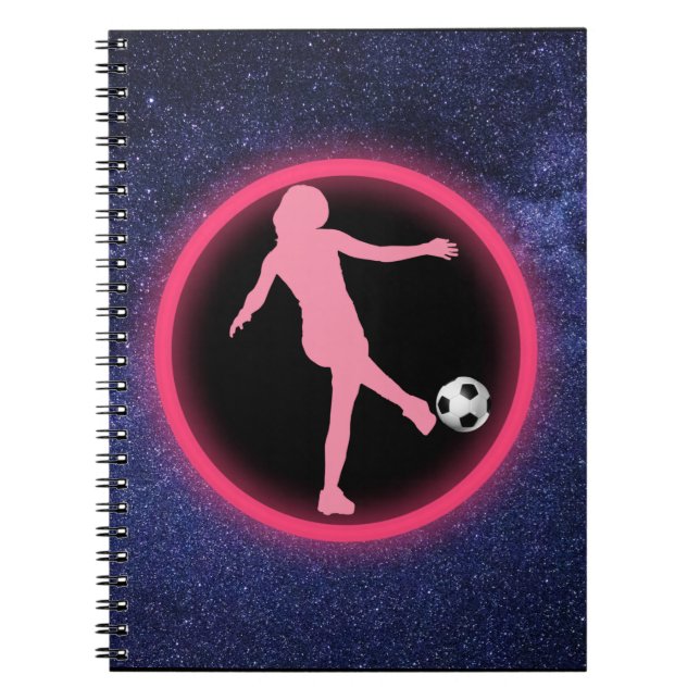 Flickor Fotboll Galaxy     Anteckningsbok (Framsidan)